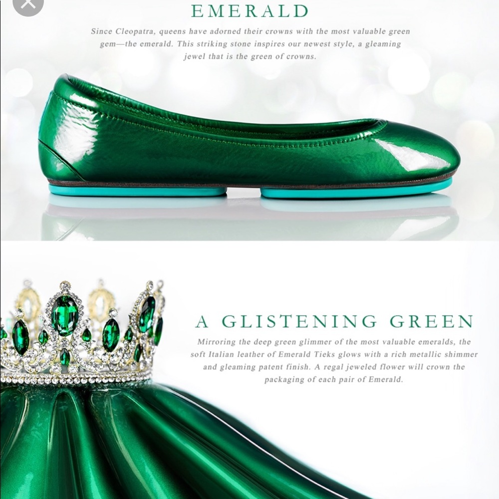 Green Emerald Tieks-Size 7